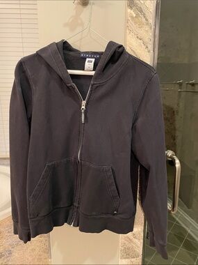GAP Vintage y2k Black Full-Zip Hooded Sweatshirt